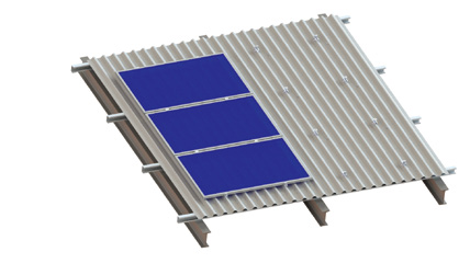 Trapezoidal Metal Roof Solar Mounting System without Rail